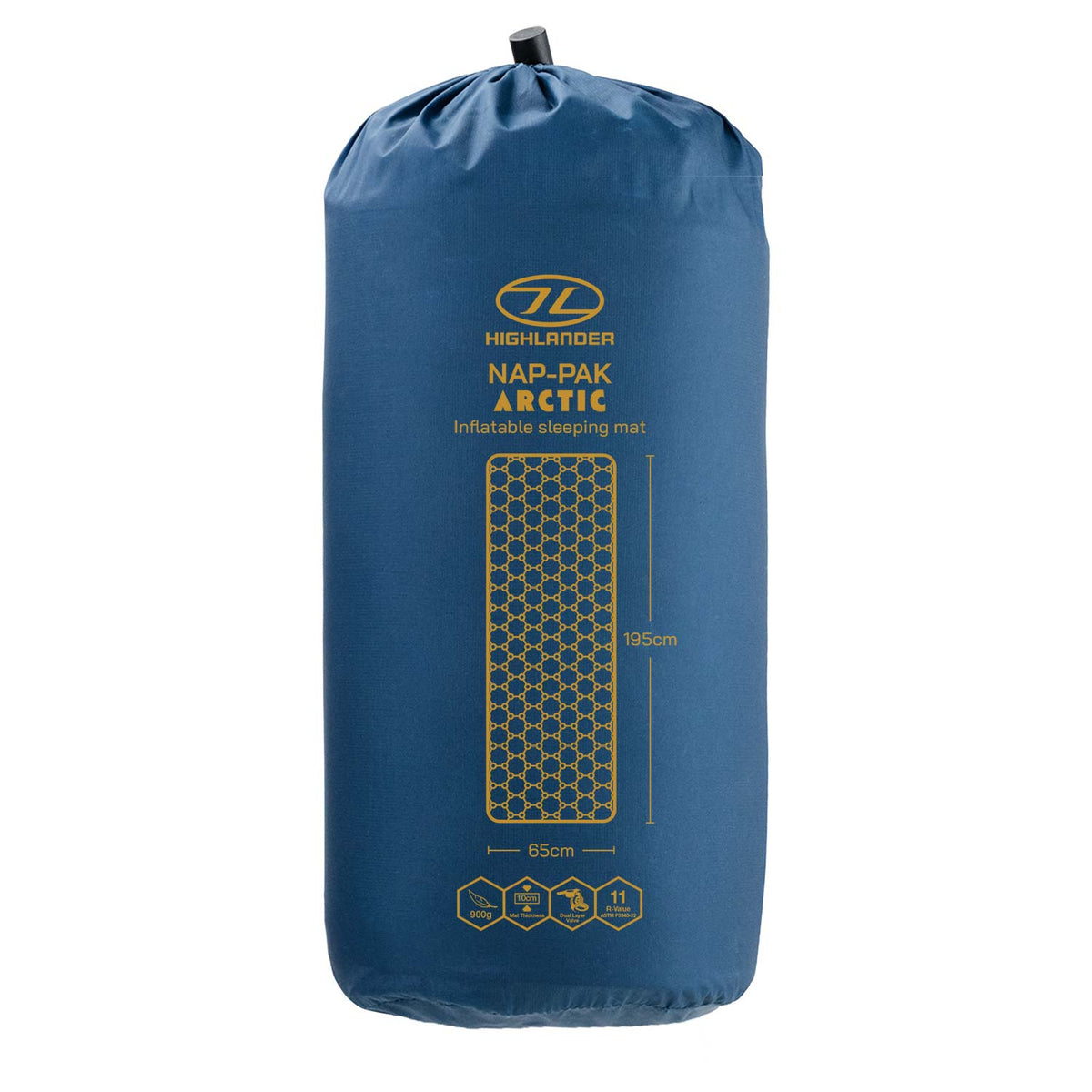 Materassino Gonfiabile Highlander Nap-Pak Arctic R11 - 4 Stagioni, Isolato, Blu