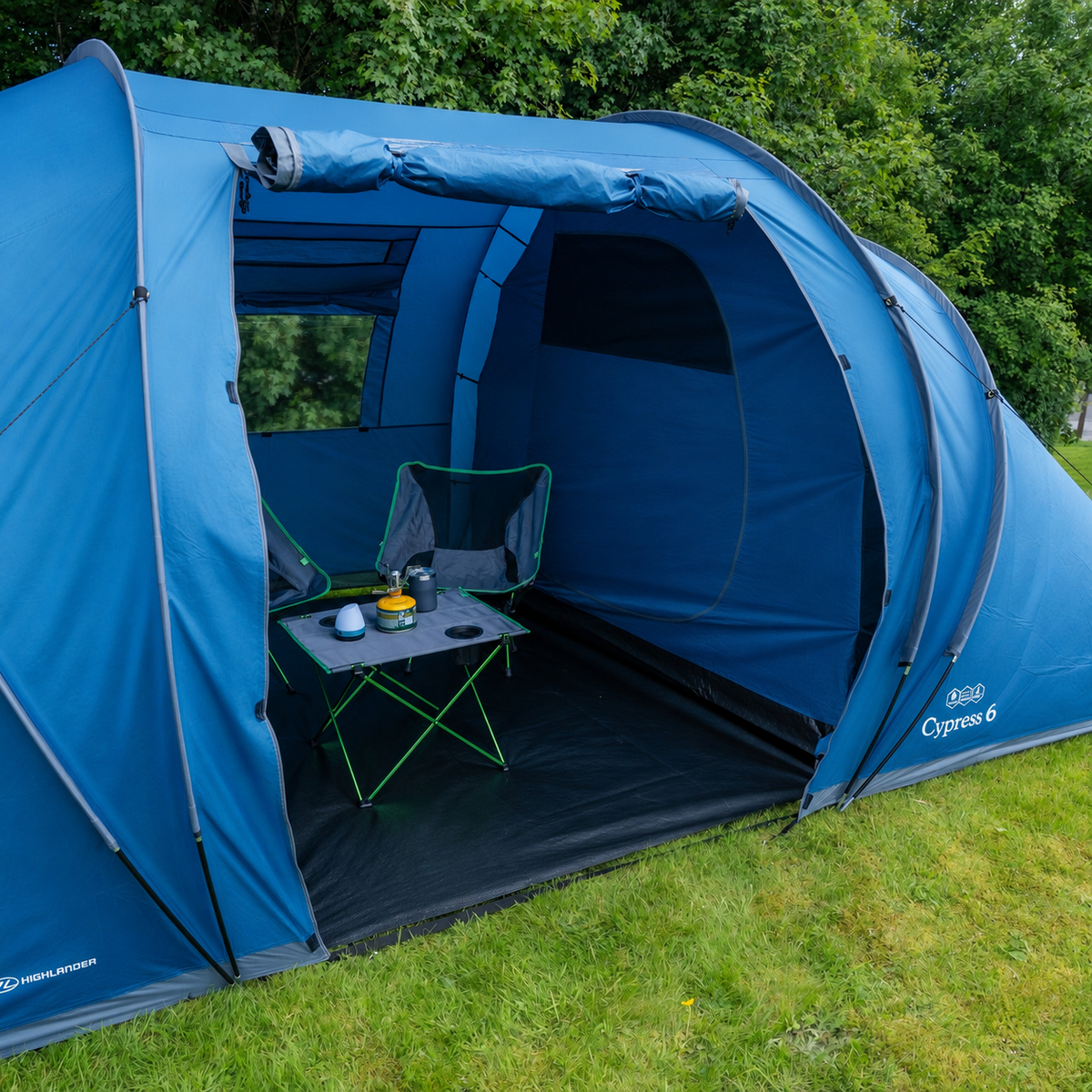 6 berth tent Cypress 6 Person Camping Tent with 2 Bedrooms, Porch & Living Area