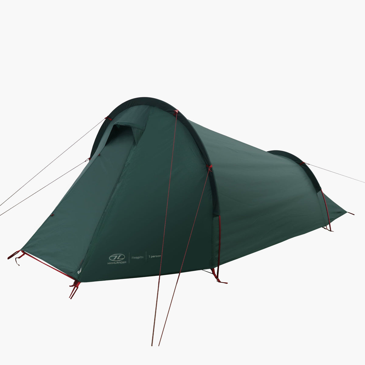 light 1 man tent RESPITE 1 PERSON TUNNEL TENT, Pine green– Highlander Outdoor