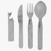 MILITARY-STYLE KNIFE, SPOON, FORK SET
