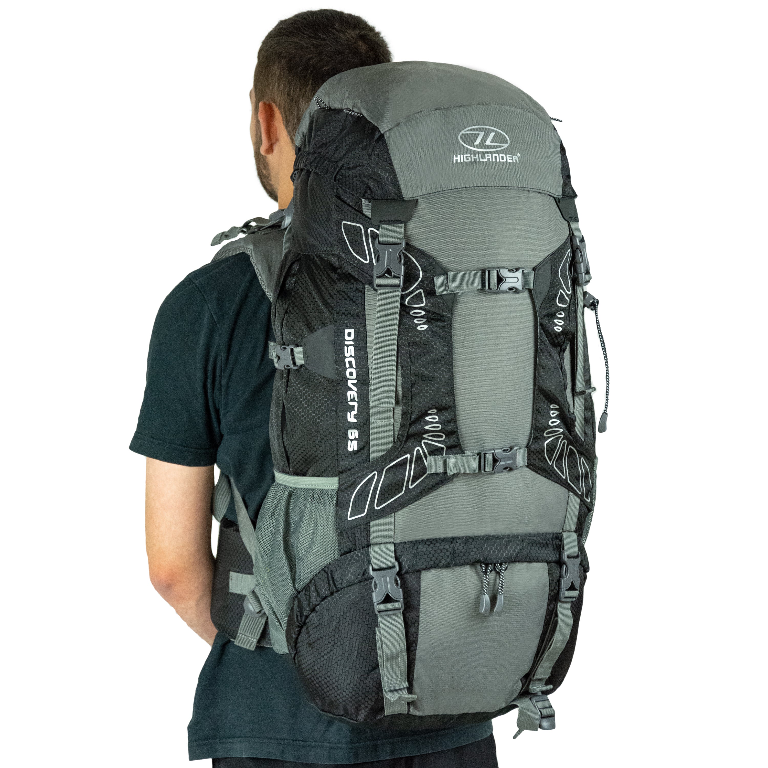 Discovery 65L Trekking Rucksack with Adjustable Back System & Rain ...