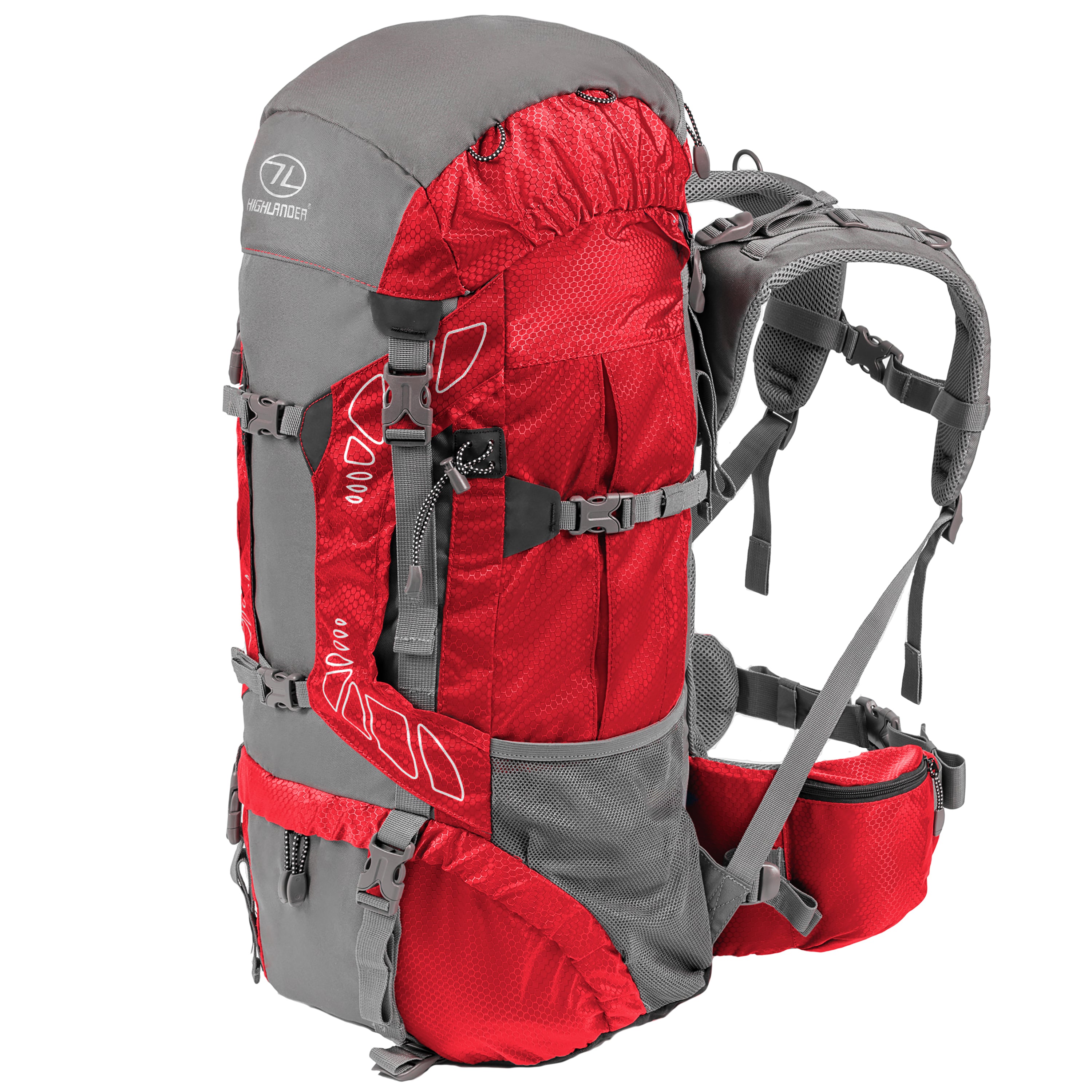 Outdoors Rucksack Discovery 65L Trekking Rucksack with Adjustable Back System & Rain ...