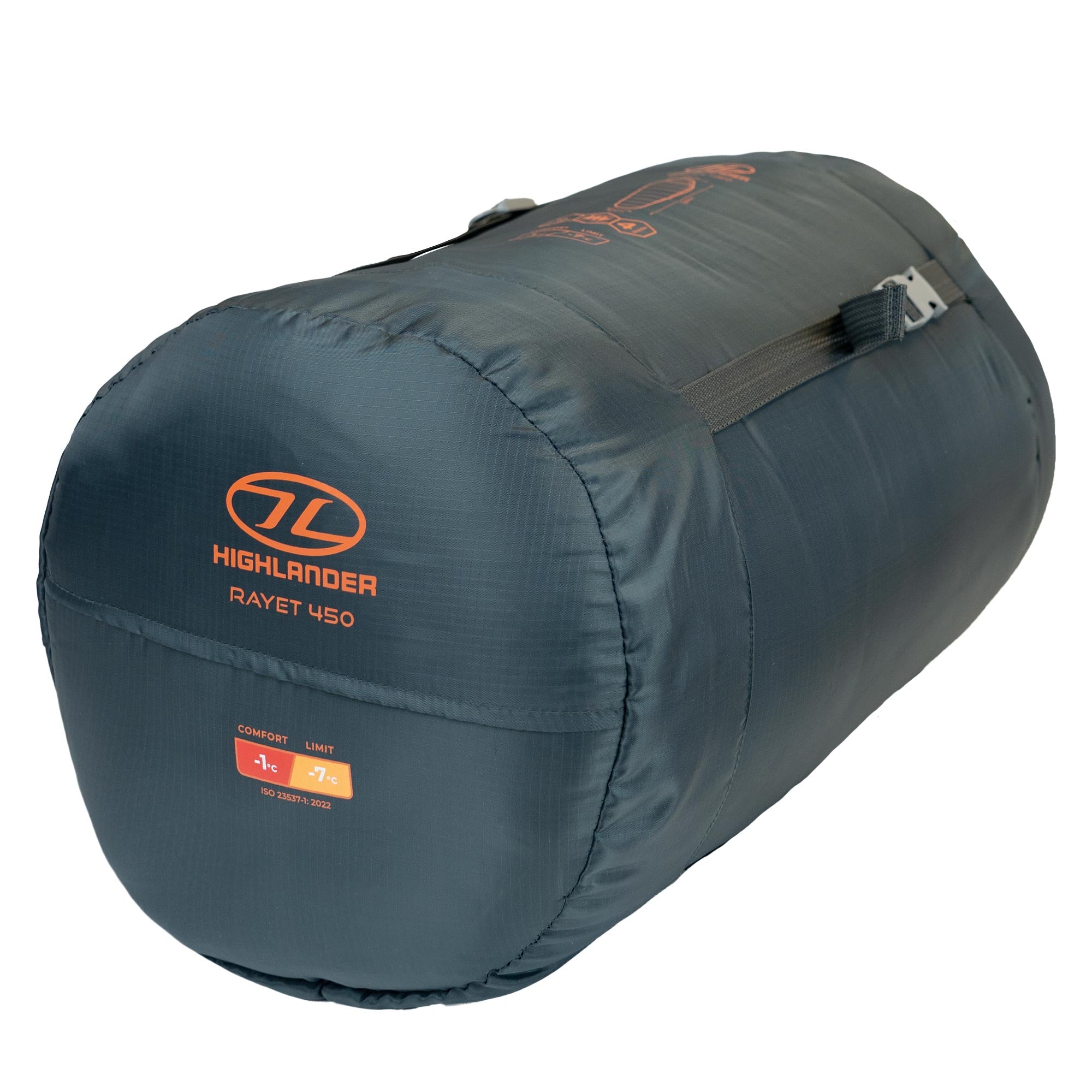 RAYET 450 Mummy Sleeping Bag, DARK GREY– Highlander Outdoor
