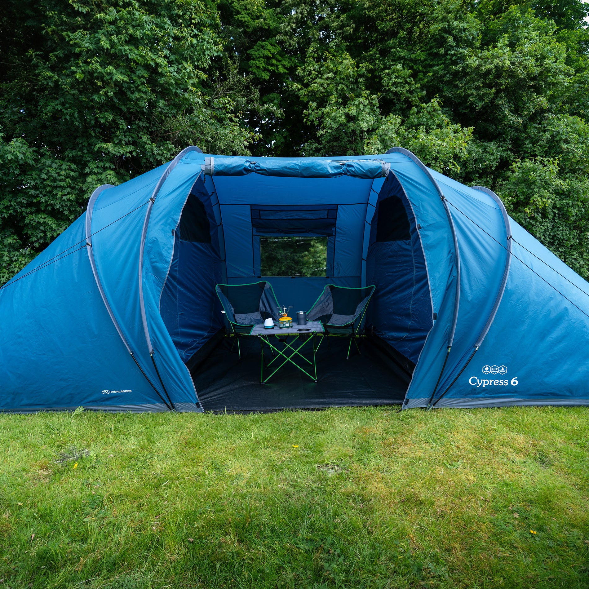 Cypress 6 Person Camping Tent with 2 Bedrooms, Porch & Living Area ...