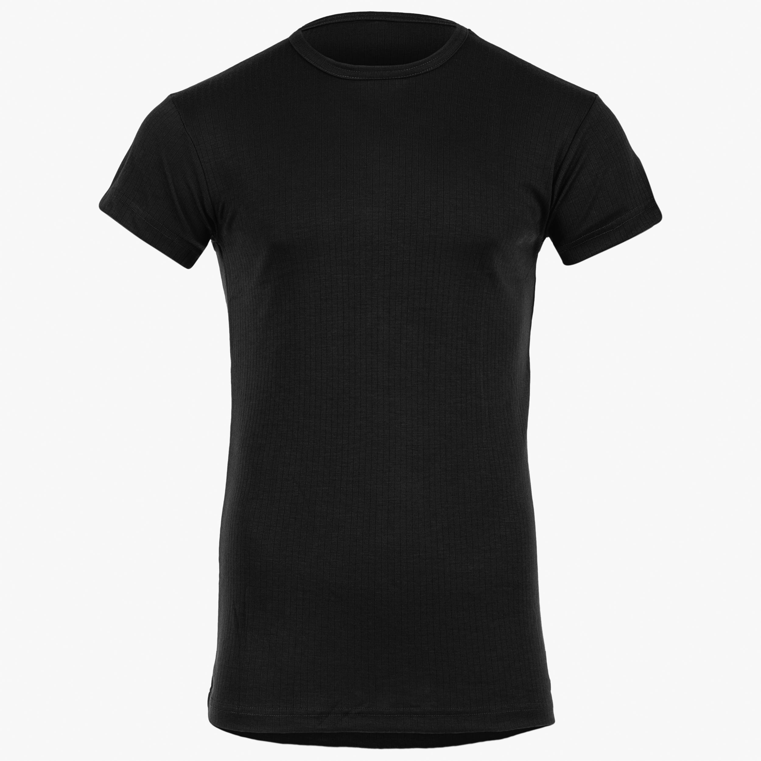 Thermal Base Layer T Shirt Mens Black L Highlander Outdoor