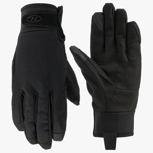 highlander handschuhe Polar Fleece Gloves/Palm Grip, Black, L