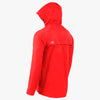 Stow and Go Pack Away Waterproof Jacket, Mens, Red, Back Angle