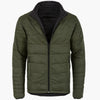 Reversible Insulated Down Jacket, Mens, Black and Olive, XXL